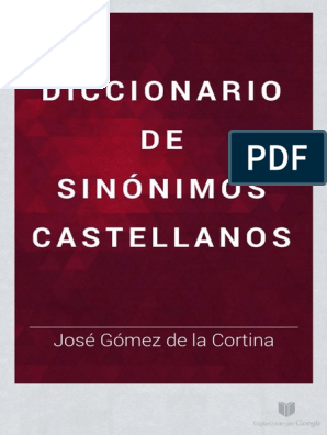 Xxx Vio16 - Diccionario Sinonimos Castellanos | PDF