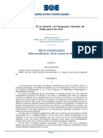 Ley 36/2014, de 26 de Diciembre, de Presupuestos Generales Del Estado para El Año 2015