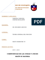 Competencia de Jueces Constitucional-Penal-No Penal