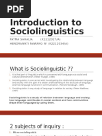 Introduction To Sociolinguistic