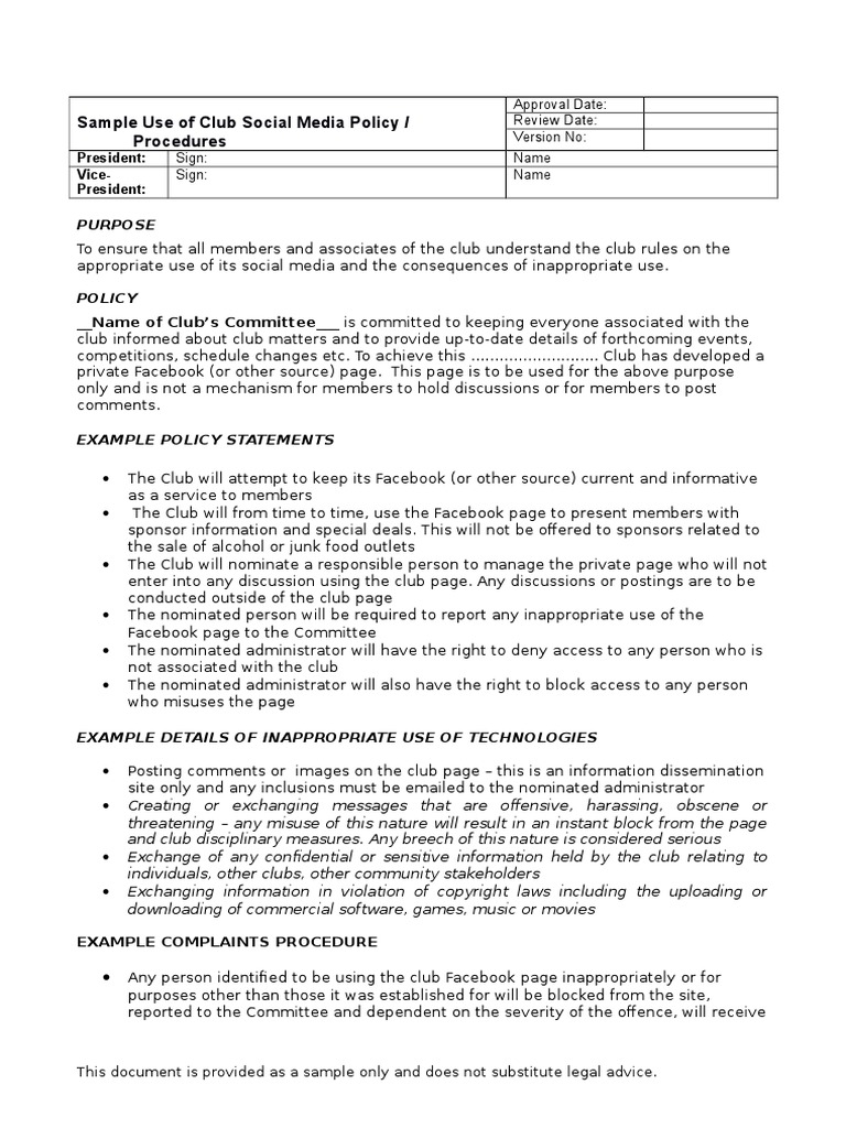 Sample Use of Technology Policy | PDF | Social Media | Popular Culture ...