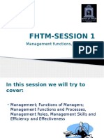Session 1 - Management Functions, Roles, Skills