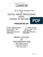 Digital Image Processing by Using The Theory Ofbiometrics