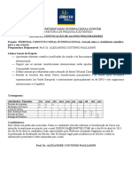 Edital Alexandre Pagliarini Iniciação Científica 2016.1