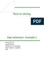 Verilog sign extension and arithmetic shift examples