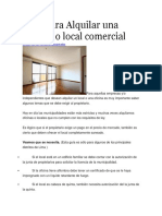 Guía para Alquilar Oficina o Local Comercial