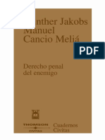 Jakobs, Günther & Meliá, Manuel Cancio - Derecho Penal Del Enemigo PDF