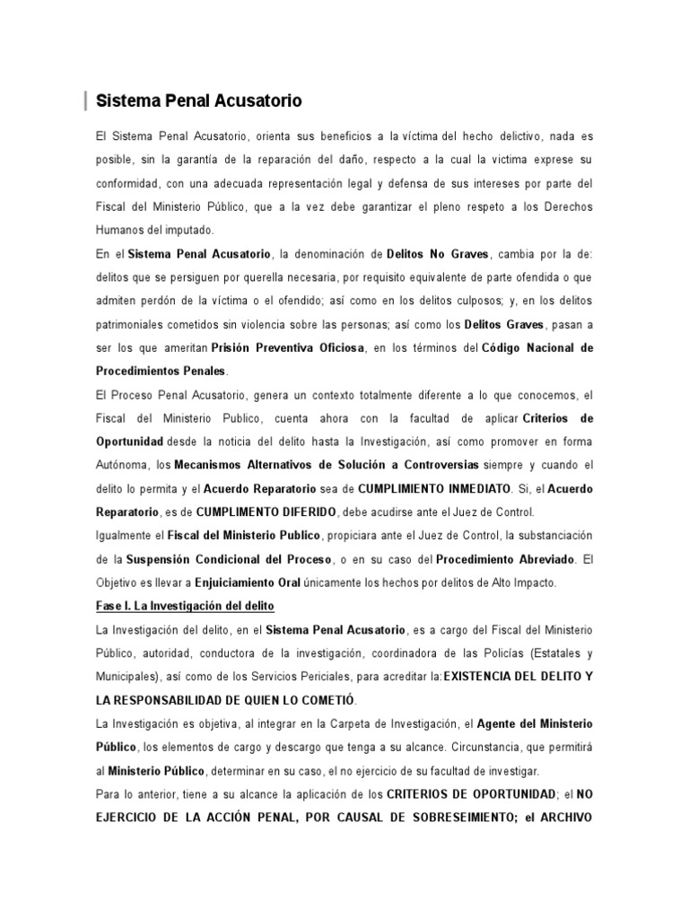 Ejemplo de narrativa en el sistema penal | PDF | Procedimiento Criminal ...