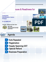 Transitional & Readiness For GST PDF