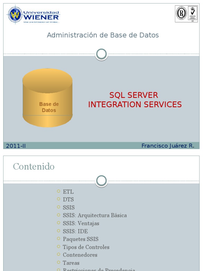 Servicios de Integración en SQL Server | PDF | Tecnologías de la ...