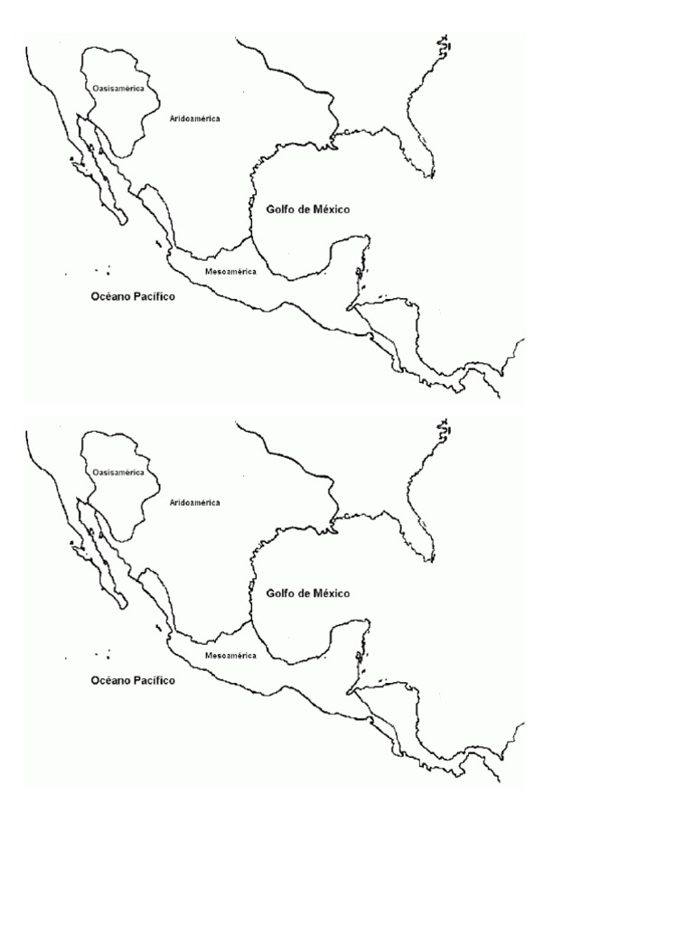 Mapa para Colorear de Aridoamerica y Mesoamerica | PDF