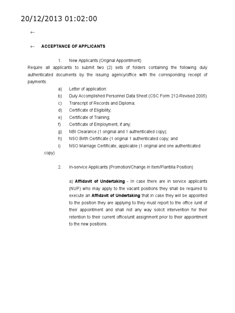 Supporting Documents and Qualification Standards PDF Test