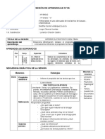 Sesión de Aprendizaje Inferir Un Texto