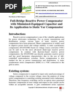 Full-Bridge Reactive Power Compensator With Minimized-Equipped Capacitor and Its Application to Static Var Compensator