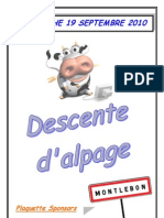 Plaquette Descente d'Alpage 2010