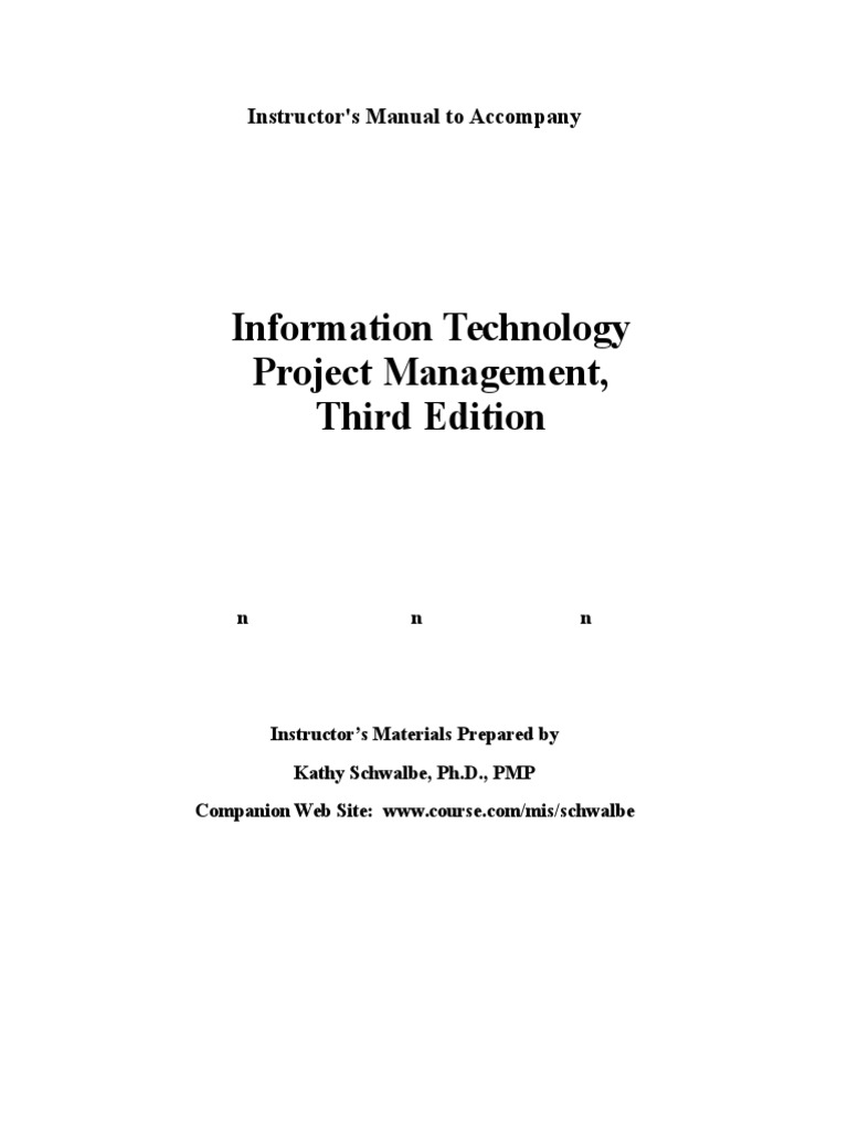 Instructor's Manual | PDF | Project Management | System