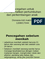 Pencegahan Untuk Menoptimalkan Pertumbuhan Dan Perkembangan Anak