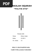 Download Makalah Sejarah Peminatan Politik Etis by Diaz Retno Ariani SN324621153 doc pdf
