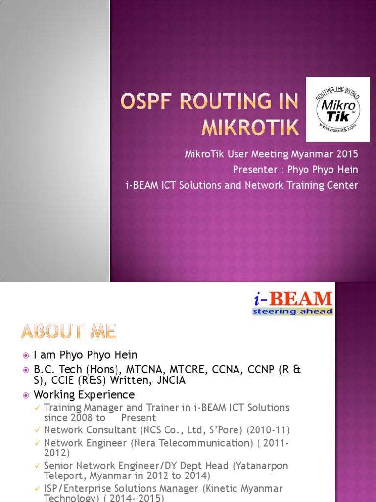 MikroTik OSPF and Routing Insights | PDF | Routing | Router (Computing)
