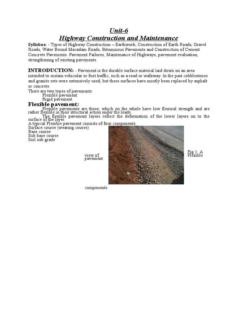 Components of Flexible Pavement | PDF | Road Surface | Asphalt