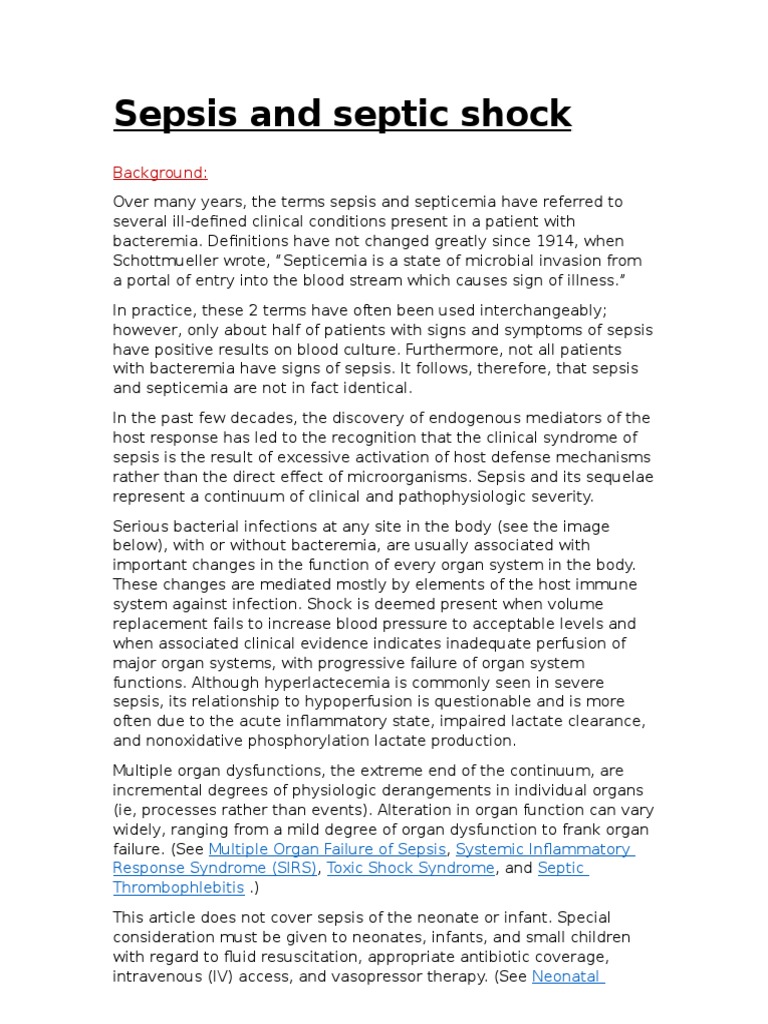 Sepsis and Septic Shock | PDF | Shock (Circulatory) | Sepsis