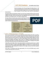 CAT 2015 Analysis
