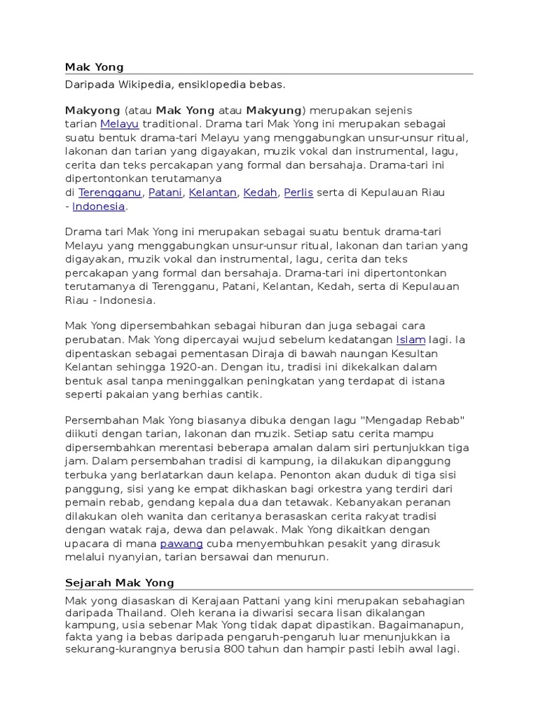 Mak Yong Pdf