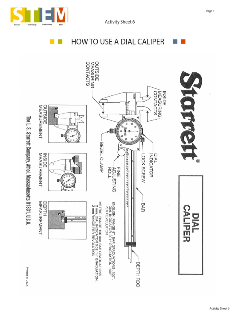 HowTo Use a Dial Caliper.pdf Measuring Instrument Tools