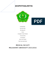 Endophthalmitis: Medical Faculty Malahayati University 2015/2016