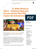 101 Ways To Make Money in Africa