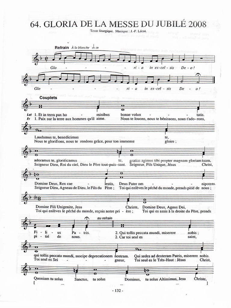 64 Gloria Del La Messe Du Jubile 2008 JP Lecot | PDF