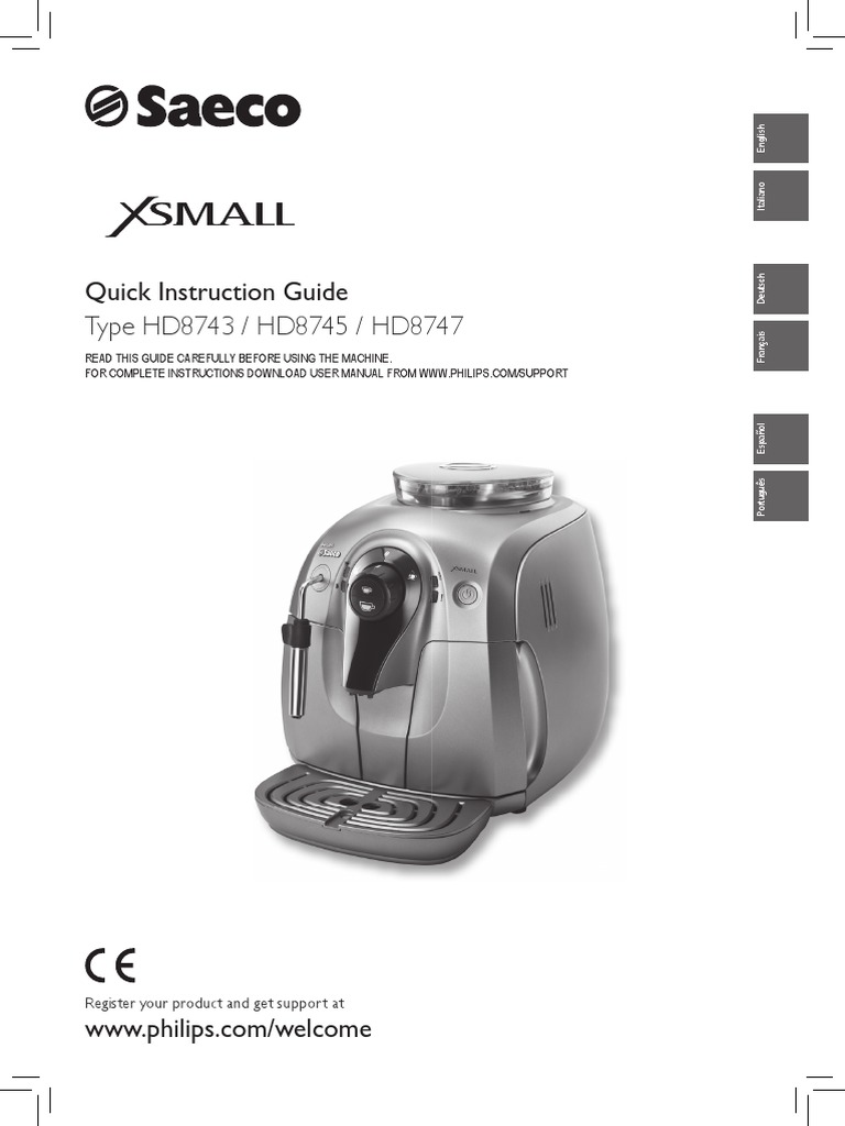 Manuale Saeco XSmall Ita