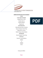 Derecho Procesal Del Trabajo Trabaj Ogrupal Los Despidos