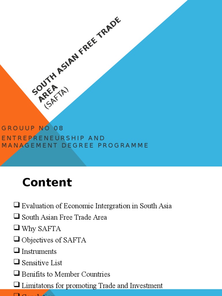 SAFTA | PDF | International Relations | World Economy
