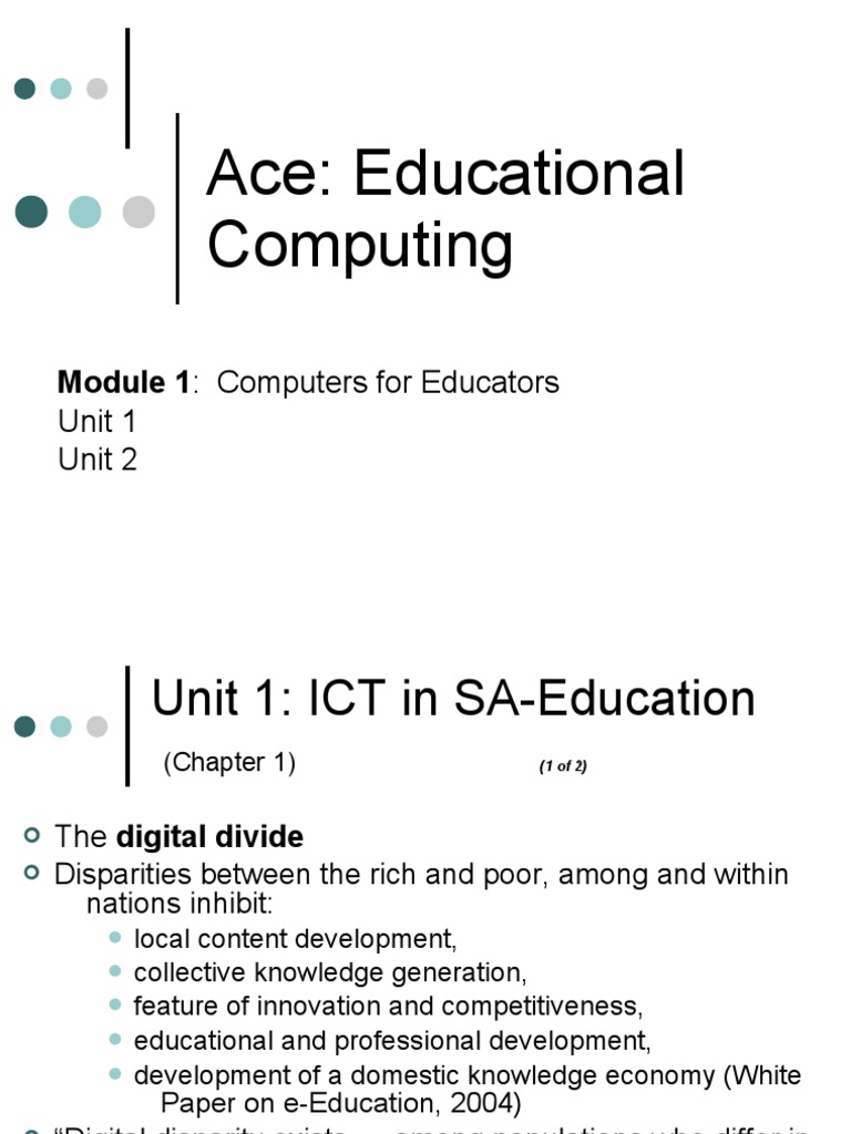 ICT Education | PDF | Computers