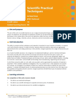 Unit 4 Scientific Practical Techniques PDF