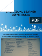 Individual Learner Differences