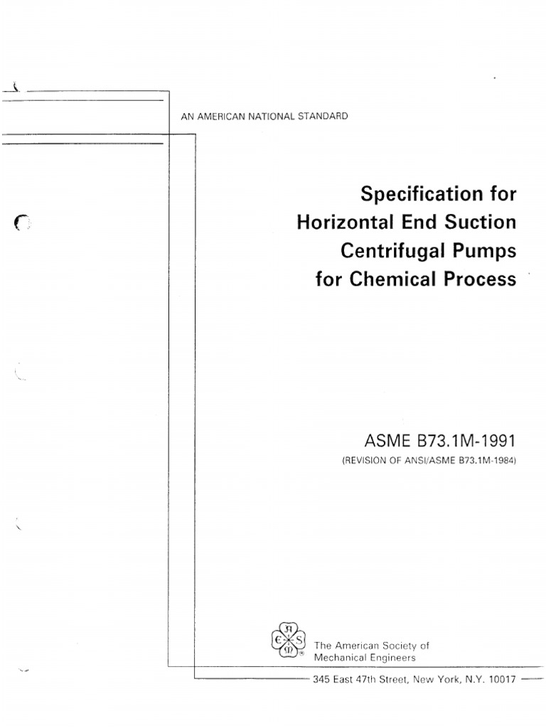 Ansi B73.1 PDF | PDF
