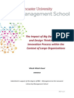 The Impact of Big Data Analytics and Design Thinking On The Innovation Process Within The Context of Large Organisations