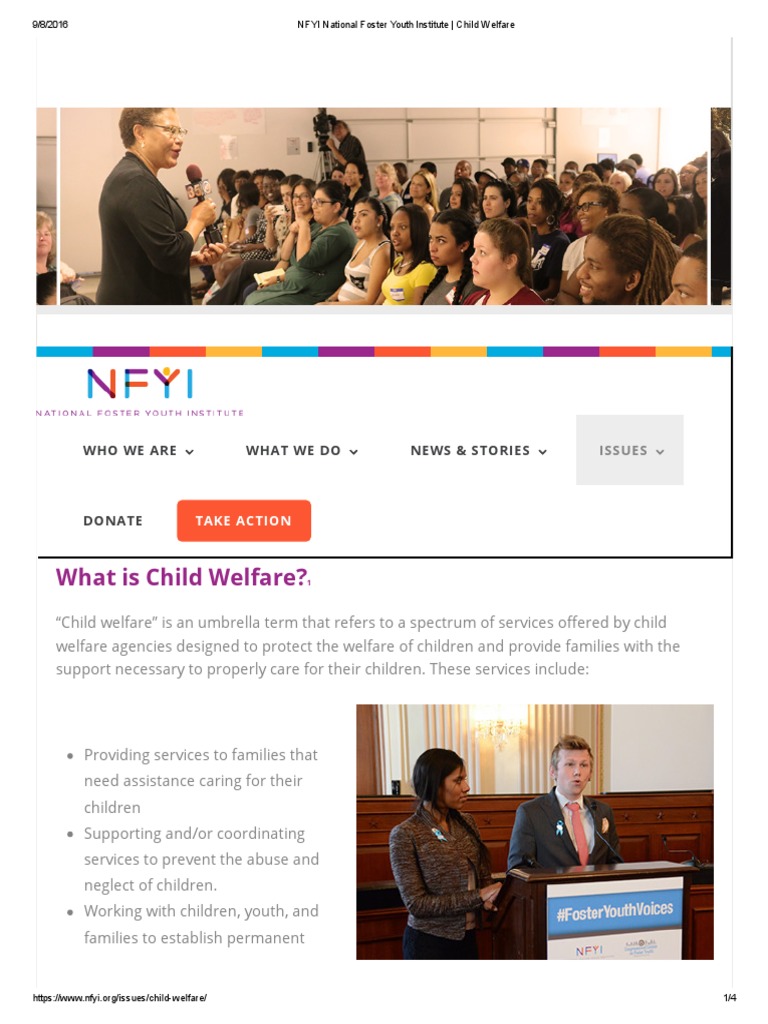 Nfyi National Foster Youth Institute Child Welfare | PDF | Child ...