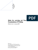 Rules For Carrying Out Non-Destructive Examinations of Welding PDF