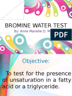 Bromine Water Test Detects Unsaturation