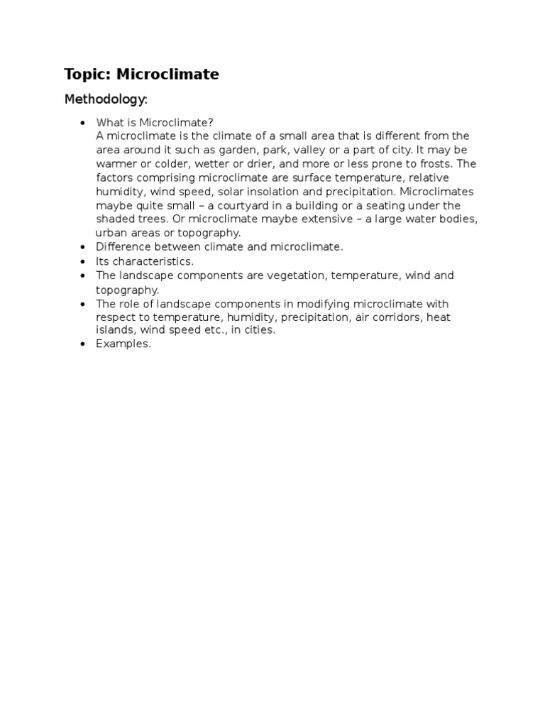 Understanding Microclimates: Key Factors | PDF | Technology & Engineering