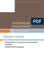Entrepreneurial Management: PEST/STEEP Analysis