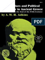 Adkins Moral Values and Political Behaviour in Ancient Greece From Homer to the End of the Fifth Century