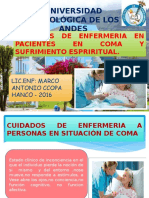 Diapositiva en Cuidados de Enfermeria en Pcinetes en Coma