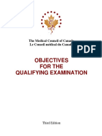 Qualifying Examination Objectives