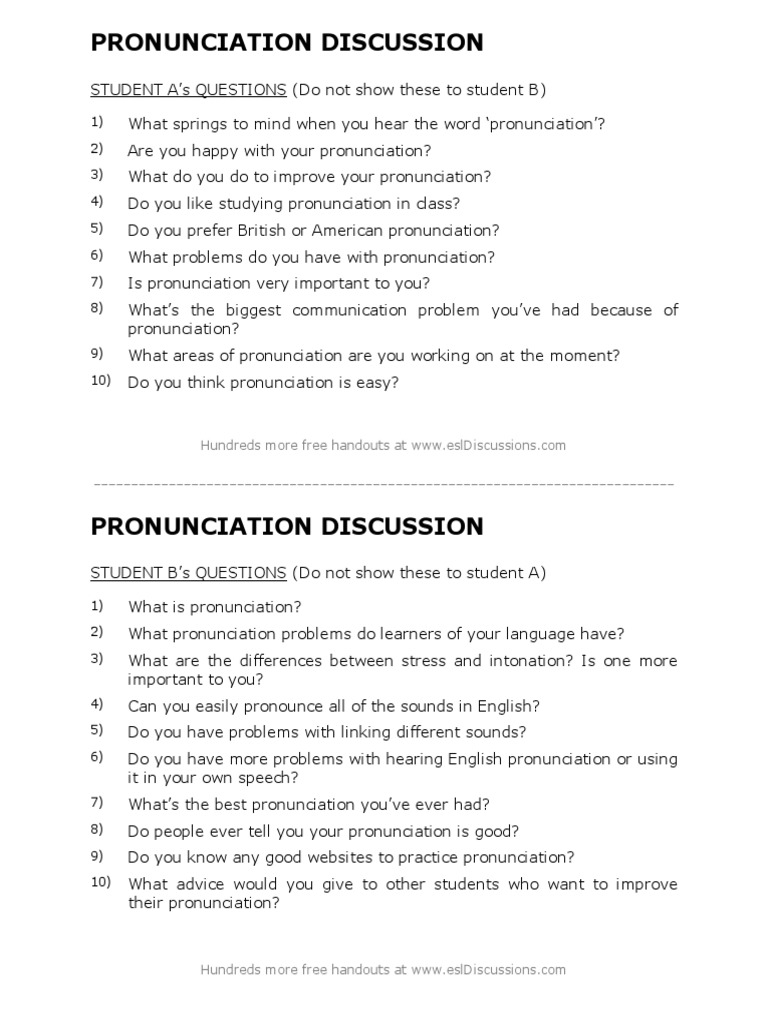 Pronunciation | PDF | Foreign Language Studies