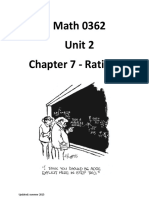 Math 0362 Unit 2 Chapter 7 - Rationals: Updated: Summer 2015