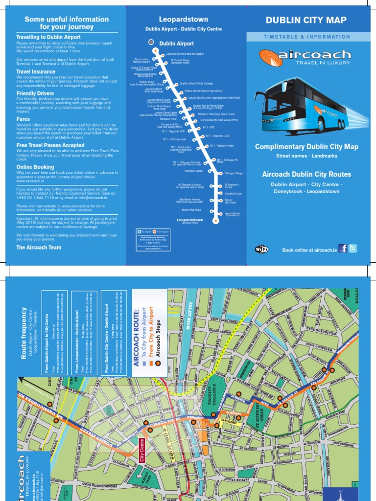 Dublin Map Leaflet Dublin Transport
